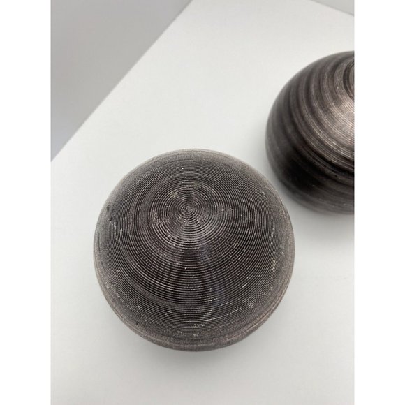 Brown Balls Center piece / Spheres Decor Balls 2 Pcs Decorative - Picture 8 of 14